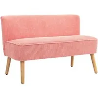 HOMCOM 2-Sitzer Sofa in Rosa in pink von HOMCOM