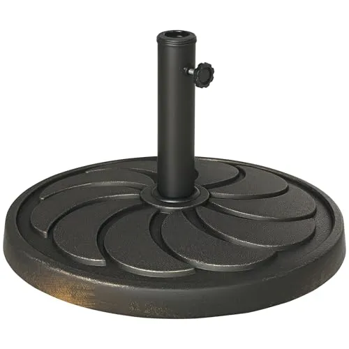 Outsunny Sonnenschirmständer - Bronze 53.5x53.5x33cm - Sonnenschirm-Zubehör mit elegantem bronzefarbenen Design für sicheren Halt und perfekten Schatten. Ideal für Ihre Terrasse oder den Garten.