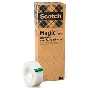 Scotch MagicTM Tape - 19mm x 33m, umweltfreundlicher Klebefilm mit starker Klebekraft und unsichtbarem Finish, 9 Rollen