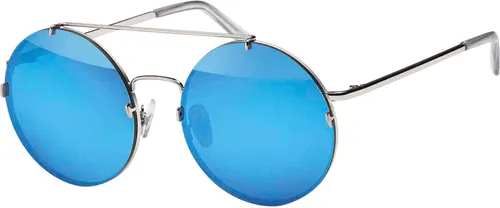 Gil Damen Sonnenbrille Runde Designer 80er Modern Urlaub Sommer Strand 30490 Blau