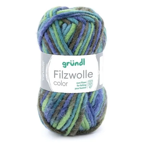 Gründl Filzwolle 50 g grün-marine multicolor 100g/5,98Euro von Gründl