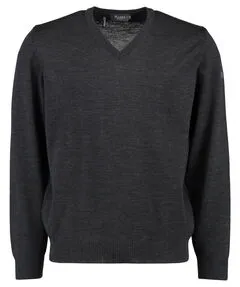 Maerz Herren Pullover 490400, Grau (591), 50 EU - Eleganter Pullover für Herren aus 100% Merinowolle, maschinenwaschbar und pflegeleicht. Ideal für den sportlichen Look und angenehm zu tragen.