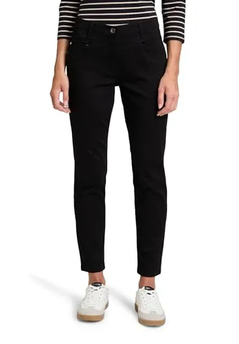 Betty Barclay Damen Casual-Hose Slim Fit Schwarz, 42 - Damen-Hosen in Slim Fit für eine moderne Silhouette, mit 7/8-Länge und praktischen Eingrifftaschen für Alltag und Komfort.