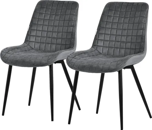 Ml-Design Esszimmerstühle 2er Set – Moderne Lounge Küchenstühle - Stühle, modernes Design in Anthrazit, pflegeleicht und ideal für Esszimmer oder Küche.