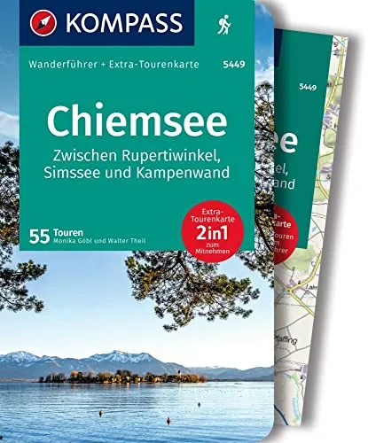 KOMPASS Wanderführer Chiemsee, Zwischen Rupertiwinkel, Simssee und Kampenwand, 55 Touren mit Extra-Tourenkarte: GPS-Daten zum Download