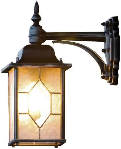 Konstsmide Milano 7248-759 Außenwandleuchte - Energiesparlampe mit LED E27 75W in elegantem Schwarz und Silber, ideal für stilvolle Außenbeleuchtung.
