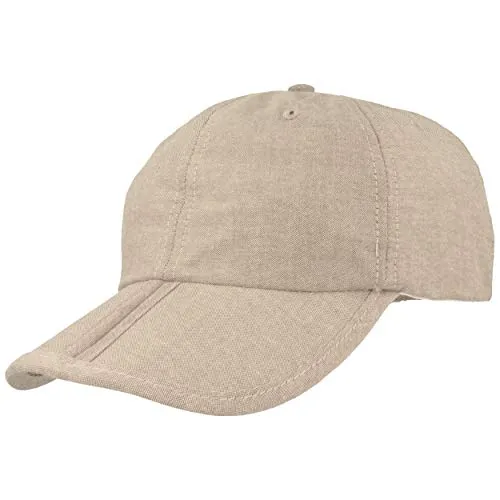 Breiter Klappbare Baseball Cap mit UV-Schutz 80, Taupe, L