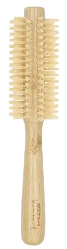 Beter Nachhaltige Haarbürste aus Bambusholz, runde Haarbürste, Nylon-Picks, 50 mm Durchmesser, zum Stylen und Glätten von Haaren.