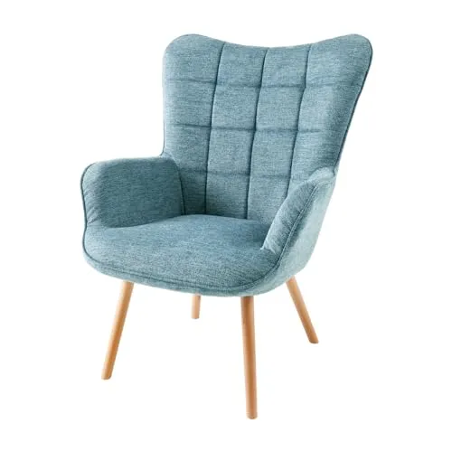 riess-ambiente Sessel SCANDINAVIA blau/natur von Riess-Ambiente