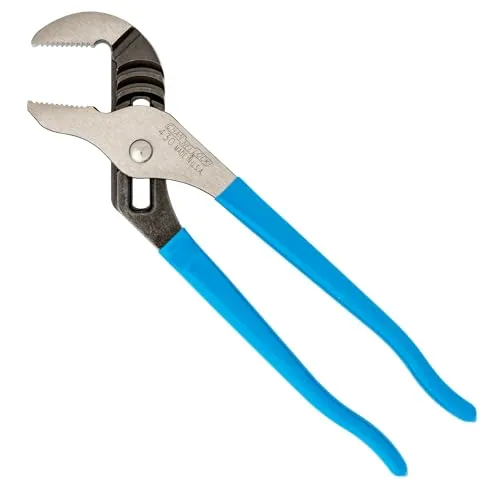 CHANNELLOCK 430 Nut- und Federzange, gerade, 25,4 cm, hergestellt in den USA, 5,1 cm Backenkapazität, laserwärmebehandelte 90°-Zähne, geschmiedeter Hartstahl