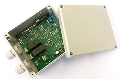 Funk Empfänger Steuerung für alle 433MHz Sender mit Keeloq, universal programmierbar, 2 Kanal 12V 24V ADK-8 als Garagensteuerung, Lampensteuerung, Jalousiesteuerung, Pumpensteuerung etc. einsetzbar