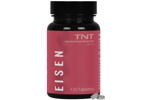 TNT (True Nutrition Technology) Eisen Tabletten, 18mg Eisen pro Tablette Tabletten, 120,00 St., 24 g