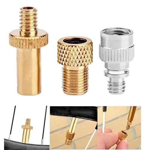 JJ-Shop24 Set 3 x Ventiladapter Fahrrad Ventil Adapter Dunlop Schrader Autoventil SV AV DV Radventil Bike Rad