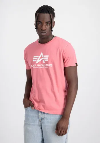 Alpha Industries Basic T-Shirt - coral red - Herren-Shirts: Stylisches Basic T-Shirt in korallenrot, ideal für lässige Outfits und bequem in EU Größe L erhältlich.