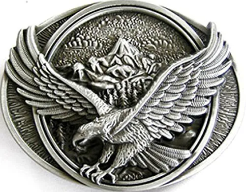 Buckle Adler, Flying Eagle, Gebirge - Gürtelschnalle in silber von Westernlifestyle