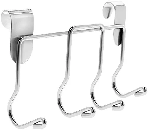 com-four® Grillbesteck-Halter mit 4 Haken, Grillzubehör direkt am Grill aufhängen für alle runden Gasgrills, Holzkohlegrills & Kugelgrills (01 Stück - Besteckhalter)