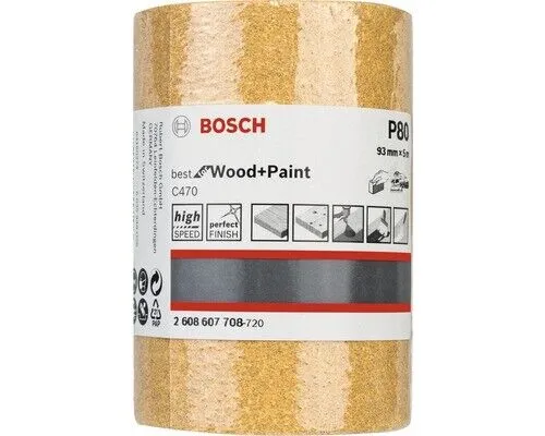 Schleifrolle Bosch 93x5000 mm, Korn 80