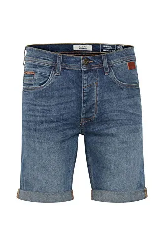 Blend Jeansshorts - Stilvolle 5-Pocket-Shorts mit Used Look - Herren-Shorts in Denim light blue, gefertigt aus 98% Baumwolle und 2% Elasthan, ideal für lässige Looks mit einem trendigen Used Look Effekt.