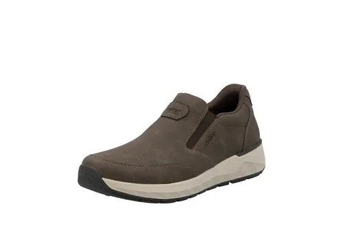 Rieker Herren Slipper 11550 - Sportlich mit Gummizug, Größe 44, Braun - Slipper & Loafer für Herren, extra weit mit Gummizug für perfekten Sitz und herausnehmbaren Einlagen für optimalen Komfort bei jedem Schritt.