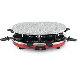 H.Koenig RP412 Raclette-Gerät 4 in 1 - Raclette für 8 Personen mit 4 Kochoptionen: Natursteingrill, Crepe-Platte und Grillplatte. Leistungsstark mit 900 W und leicht zu reinigen – ideal für gemütliche Abende mit Familie und Freunden.
