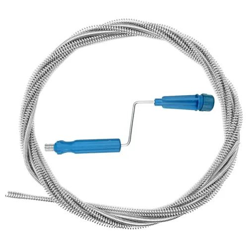 Fervalyna Rohrreinigungsspirale Abflussspirale, Abflussreiniger Spirale Abfluss Rohrreinigung, Rohrreiniger Spirale zur Abflussreinigung, Reinigungsspirale Abfluss, Rohrspirale Abfluss (5 m, Ø 5 mm)