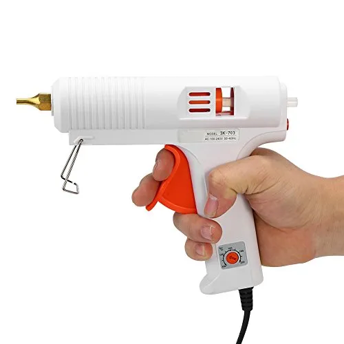 Heißklebepistole Klebepistole, 110W Industriell Klebepistole Schnelle Erhitzung, Professionelle einstellbare konstante Temperatur Heizung Heissklebepistole Craft Repair Tool für DIY Handwerk(EU Plug)