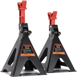 2X Unterstellböcke 6T, 385-600 mm Stützböcke Set mit Sicherung Wagenheber Wagenbock Werkstattstände Profi Reifenwechsel Abstellbock Auto Heber PKW