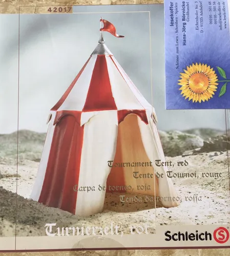 Schleich 42017 Zubehör Ritterburg Turnierzelt rot Ritter knight tent NEU OVP