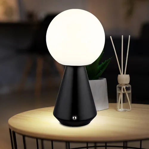 Globo Akku-Tischleuchte Sora - Dimmbar, Weiß, Touch-Funktion - Moderne Akku-Tischleuchte Sora in Weiß, ideal für den Innenbereich. Mit dimmbarer Lichtfarbe von warmweiß bis tageslichtweiß und praktischem Touch-Sensor. Perfekt für stimmungsvolle Beleuchtung im Büro oder Wohnraum.