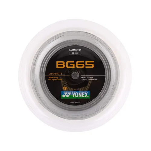 Yonex BG65 Badmintonsaite 200 m Rolle Weiss von YONEX
