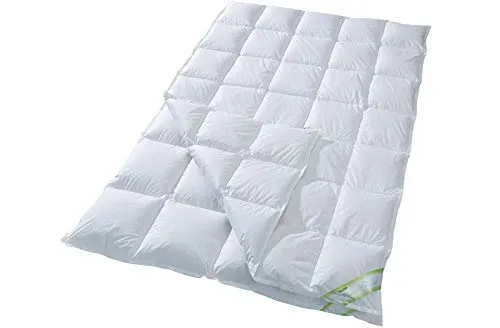 franknatur Bettdecke Vier-Jahreszeitendecke 90% Daune Christina-2, Größe:155x220