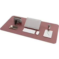 Schreibtischunterlage Mauspad rutschfest Leder Dunkelpink 100x50cm - Verwandle deinen Arbeitsplatz mit dieser eleganten Schreibtischunterlage in Dunkelpink (100x50cm). Rutschfest und pflegeleicht, bietet sie Komfort und schützt deinen Tisch – ideal für Laptop, Maus und Tastatur.