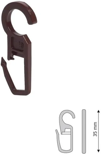 Liedeco Faltenclip, Gardinen, Vorhänge, (Set, 10-St), Faltenlegehaken, für Gardinenringe Öse 10 mm