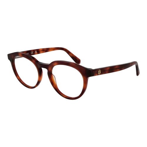 Guess Brillenfassung GU50134 053 49 – Stilvolle Herrenbrille - Elegante Brillenfassung in Braun aus hochwertigem Azetat. Mit rundem, vollrandigem Design und Federscharnier für hohen Tragekomfort. Ideal für modebewusste Herren.