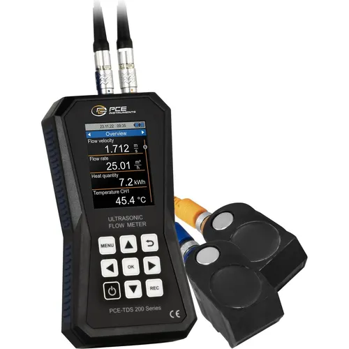 PCE Instruments Ultraschall-Durchflussmessgerät PCE-TDS 200 M - Füllstandssensoren und Durchflussmessgeräte, präzise Messung mit ±1,5 % Genauigkeit für Rohrdurchmesser von DN 50 - 700 mm, ideal für industrielle Anwendungen.