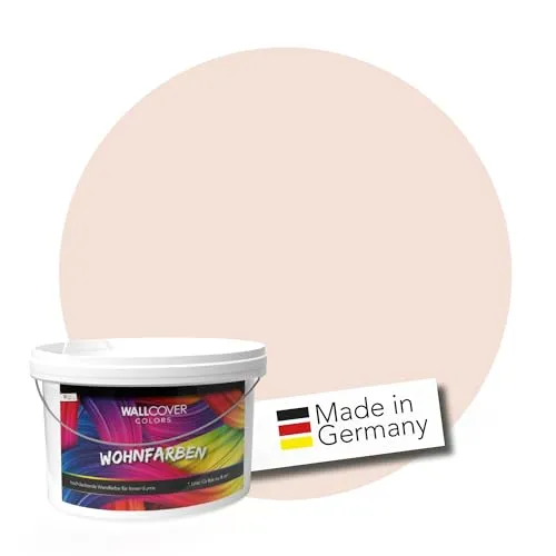 WALLCOVER Wandfarbe Beige Creme 2.5L für 20m² | Hochdeckende Innenfarbe Matt