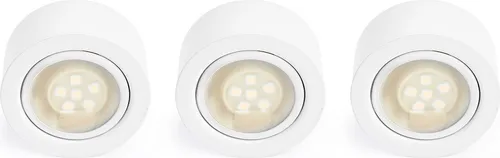 LED Möbel Aufbau- & Einbauleuchten Mercur Weiß IP44 3 x 1,2W G4 85lm warmweiß 3200K 3 x