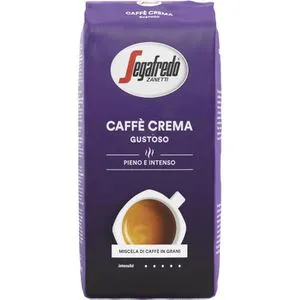 Segafredo Caffe Crema Gustoso - Ganze Bohnen 1kg - Kaffee mit intensiver 5/5 Stärke, einer typisch italienischen Mischung aus Arabica- und Robusta-Bohnen. Genießen Sie ein reichhaltiges Aroma und eine samtige Note mit dicker, haselnussbrauner Crema.