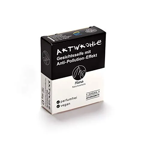 Mara Aktivkohle Gesichtsseife – Handgeschöpfte, vegane Naturkosmetik für porentiefe Reinigung