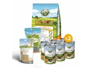 Bellfor Leishmaniose Set für Hunde - Purinarme Ernährung für Ihr Tier - Spezialset für Hunde mit Leishmaniose: 4 kg kaltgepresstes Trockenfutter, 12 Dosen Nassfutter und Snacks mit wenig Purin. Unterstützen Sie die Ernährung Ihres Hundes mit geprüfter Qualität und schmackhaften Optionen.