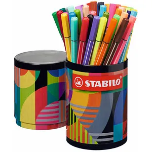 STABILO Pen 68 ARTY - 45er Metalldose, farbintensive Filzstifte mit 24 Stunden Austrocknungsschutz und brillanten Farben