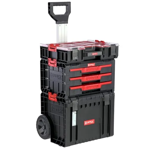 Mobile Werkzeugkiste Set mit Schubbladen kasten und Organizer Modular kombinierbar Werkstatt Lager system PRO