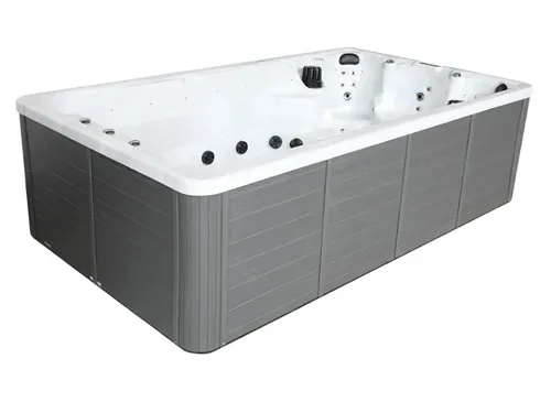 Relaxpool Sprudelbad Outdoor Whirlpool 398x230cm - Großzügiger Whirlpool mit Hydromassagefunktion, ideal für entspannende Stunden im Freien. Robuste Acryl-Oberfläche und 2 Jahre Garantie sorgen für Langlebigkeit und Komfort.