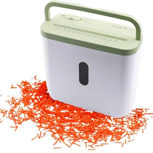 Aktenvernichter 440x grün - Aktenvernichter für sicheres Zerkleinern, Partikelschnitt bis 4 x 38 mm und automatische Start-Stopp-Funktion für mühelosen Betrieb.