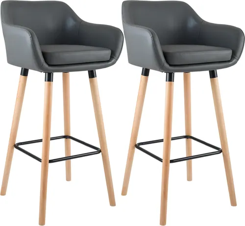 CLP Barhocker Grant Kunstleder (2er Set)