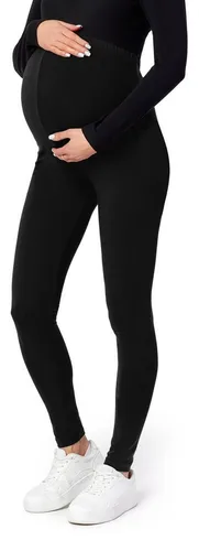 Be Mammy Umstandsleggings Lange Umstandshose aus Viskose BE-02 (1-tlg) elastischer Bund
