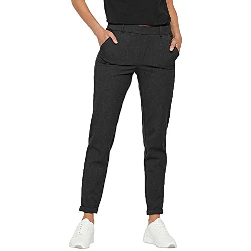 VERO MODA Damen Hose 10225280 Dark Grey Melange - Stylische Jeans in Dunkelgrau, perfekt für jeden Anlass und bequem für den Alltag.