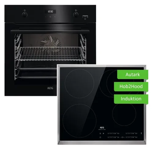 AEG Herdset mit Backofen SteamBake und Induktionskochfeld PowerBooster