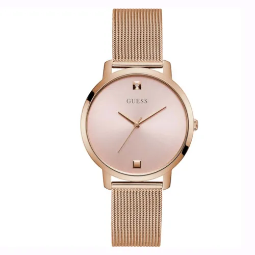 Guess Damen Armbanduhr Nova Diamant rosegold 40 mm - Armbanduhren mit echtem Diamanten, stilvoll in rosegold und perfekt für besondere Anlässe. Elegantes Design und präzises Quarzwerk.