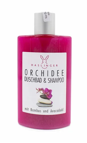 Haslinger Duschbad & Shampoo ORCHIDEE 200ml in rot von Haslinger